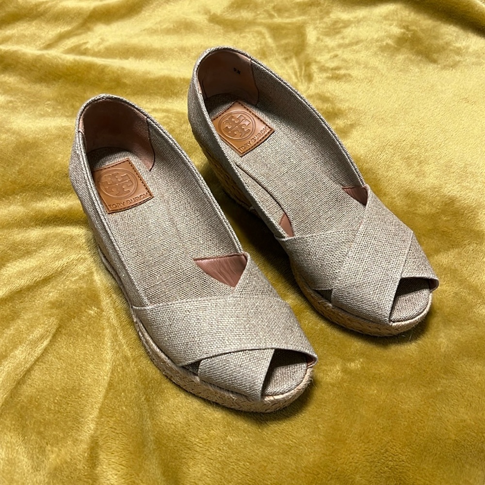Tory Burch Filipa open toe wedges